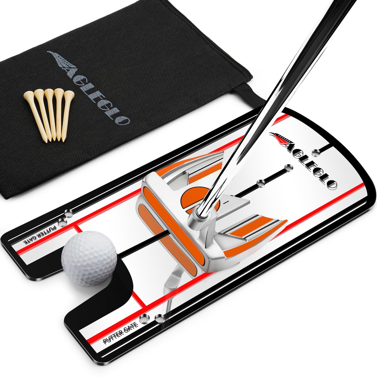 Golf Putting Alignment Mirror – Putter Training Aid, 12"x6"