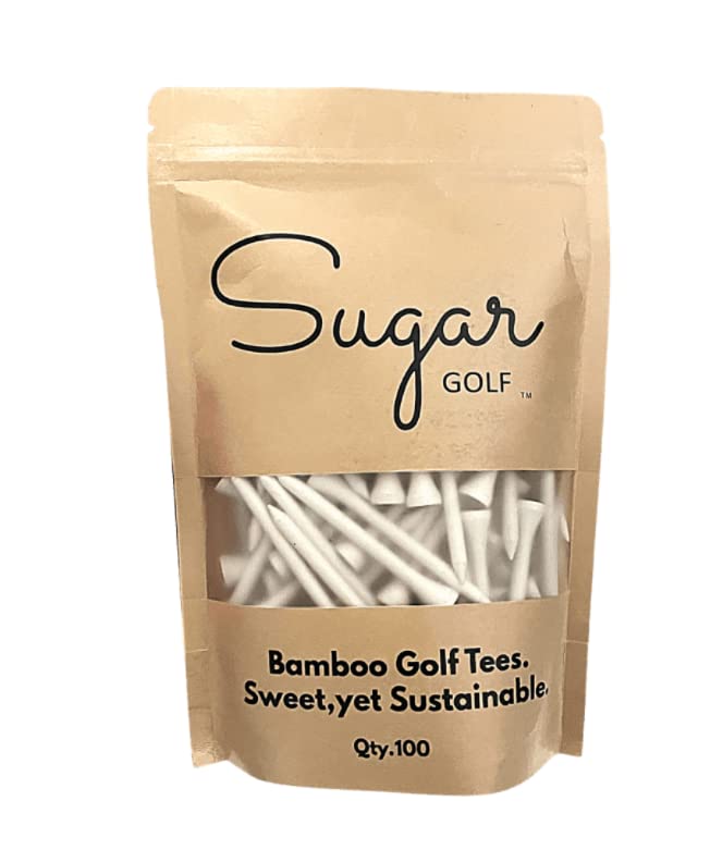 Biodegradable Bamboo Golf Tees – Pack of 100 (White)