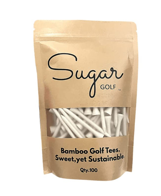 Biodegradable Bamboo Golf Tees – Pack of 100 (White)